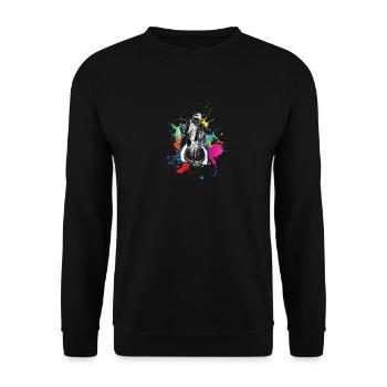 cello - Unisex Sweatshirt - black - Front - Alina (178cm) & Michal (187cm)