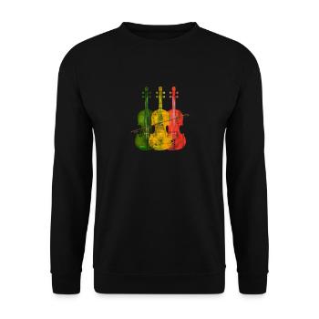 cello - Unisex Sweatshirt - black - Front - Alina (178cm) & Michal (187cm)