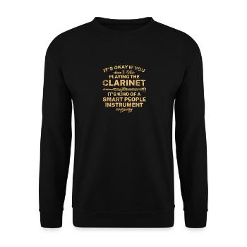 Clarinet music orchestra - Unisex Sweatshirt - black - Front - Alina (178cm) & Michal (187cm)