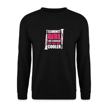 Clarinet musical instrument - Unisex Sweatshirt - black - Front - Alina (178cm) & Michal (187cm)