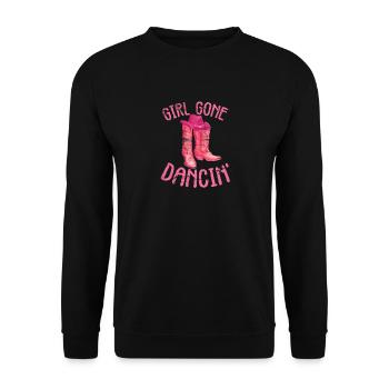 Cadeau fille linedance - Sweat-shirt Unisexe - noir - Devant - Alina (178cm) & Michal (187cm)