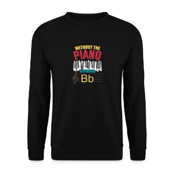 Piano Musikinstrument - Unisex Pullover - Schwarz - Vorne - Alina (178cm) & Michal (187cm)