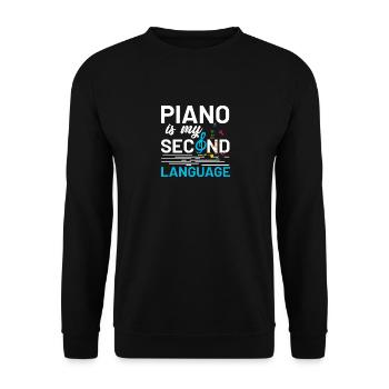 Piano music piano - Unisex Sweatshirt - black - Front - Alina (178cm) & Michal (187cm)