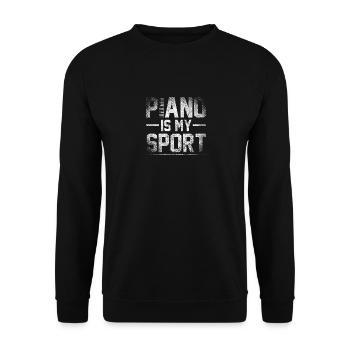 Piano - Unisex Pullover - Schwarz - Vorne - Alina (178cm) & Michal (187cm)