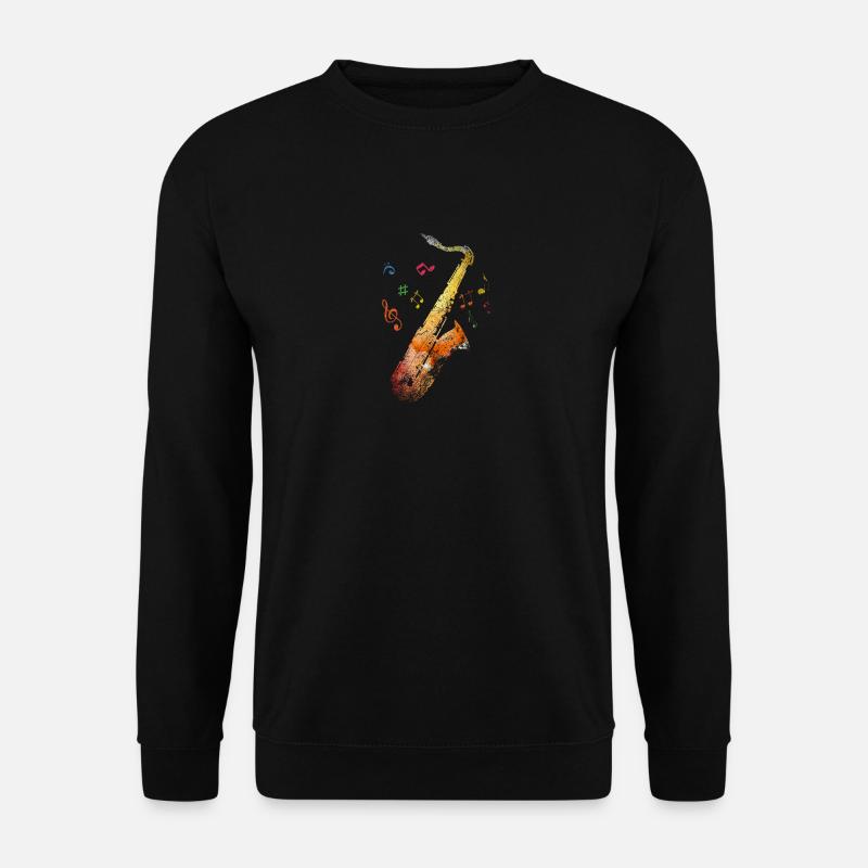 Saxophon Musiker Musik - Unisex Pullover - Schwarz