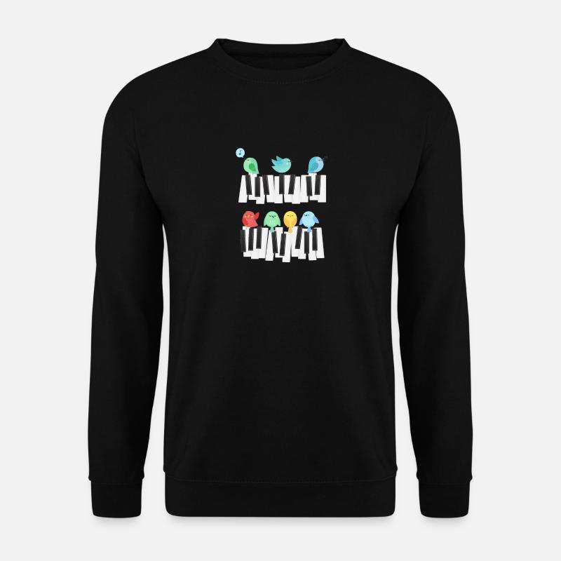 Piano Vogel - Unisex Pullover - Schwarz