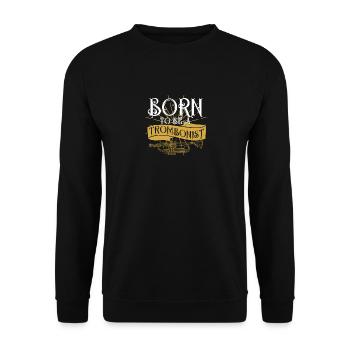 Posaune Marching Band - Unisex Pullover - Schwarz - Vorne - Alina (178cm) & Michal (187cm)