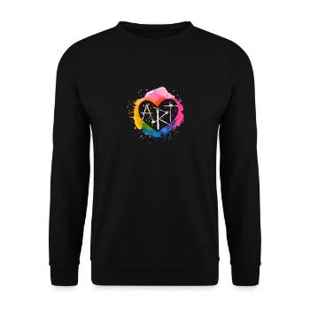Art brush - Unisex Sweatshirt - black - Front - Alina (178cm) & Michal (187cm)