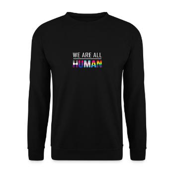 LGBT CSD - Unisex Pullover - Schwarz - Vorne - Alina (178cm) & Michal (187cm)