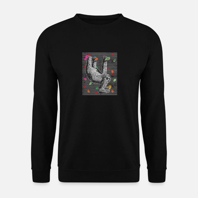 Climbing sloth nature - Unisex Sweatshirt - black