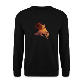 Cowboy - Sweat-shirt Unisexe - noir - Devant - Alina (178cm) & Michal (187cm)