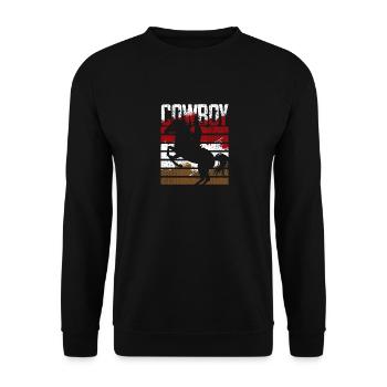 Cowboy cowboy boots - Unisex Sweatshirt - black - Front - Alina (178cm) & Michal (187cm)