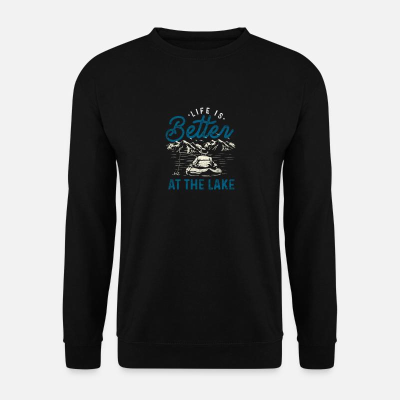 Fischen Fischer See - Unisex Pullover - Schwarz