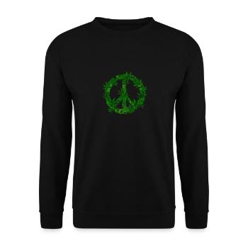 Peace sign - Unisex Sweatshirt - black - Front - Alina (178cm) & Michal (187cm)