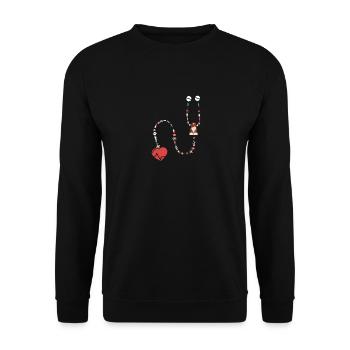 Médecine infirmière - Sweat-shirt Unisexe - noir - Devant - Alina (178cm) & Michal (187cm)