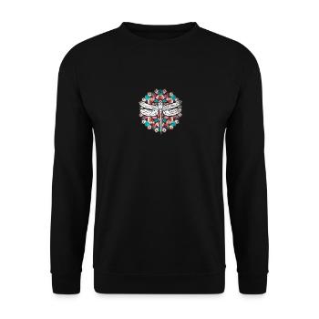 libellule - Sweat-shirt Unisexe - noir - Devant - Alina (178cm) & Michal (187cm)