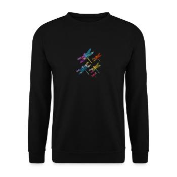 libellule - Sweat-shirt Unisexe - noir - Devant - Alina (178cm) & Michal (187cm)