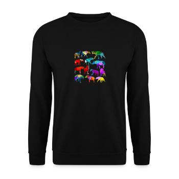Hyène Afrique savane - Sweat-shirt Unisexe - noir - Devant - Alina (178cm) & Michal (187cm)