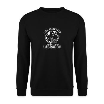 Labrador dog - Unisex Sweatshirt - black - Front - Alina (178cm) & Michal (187cm)