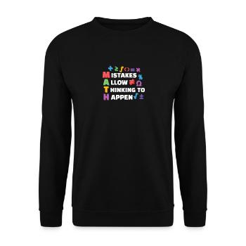 Mistakes Allow Thinking to Happen Math Teacher - Unisex Sweatshirt - black - Front - Alina (178cm) & Michal (187cm)