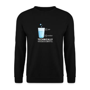 Physik Naturwissenschaft Wissenschaftler. - Unisex Pullover - Schwarz - Vorne - Alina (178cm) & Michal (187cm)