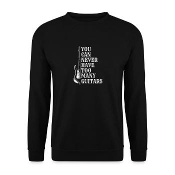 Vous ne pouvez jamais avoir trop de guitares Rock pour un - Sweat-shirt Unisexe - noir - Devant - Alina (178cm) & Michal (187cm)