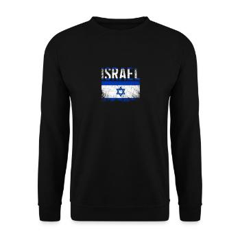 Israel Star of David - Unisex Sweatshirt - black - Front - Alina (178cm) & Michal (187cm)