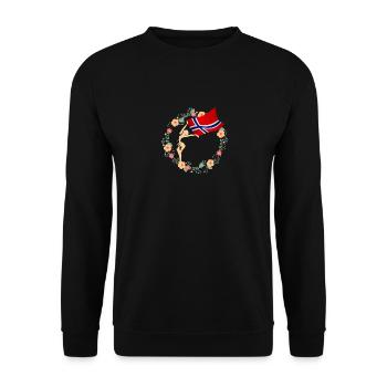 Norway Vikings Norwegians - Unisex Sweatshirt - black - Front - Alina (178cm) & Michal (187cm)