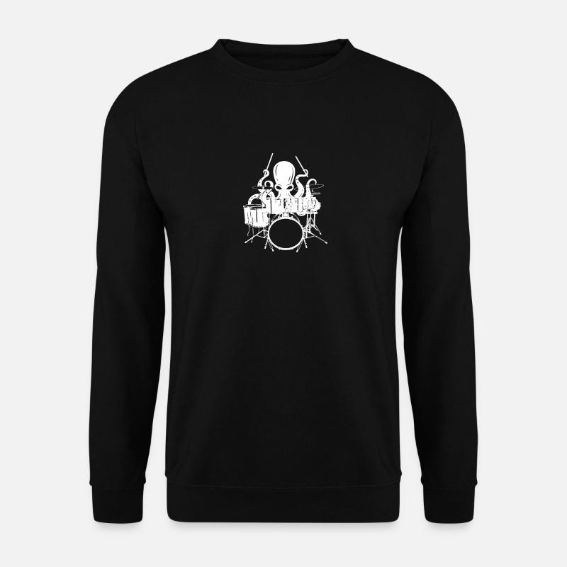 Oktopus Schlagzeuger - Unisex Pullover - Schwarz