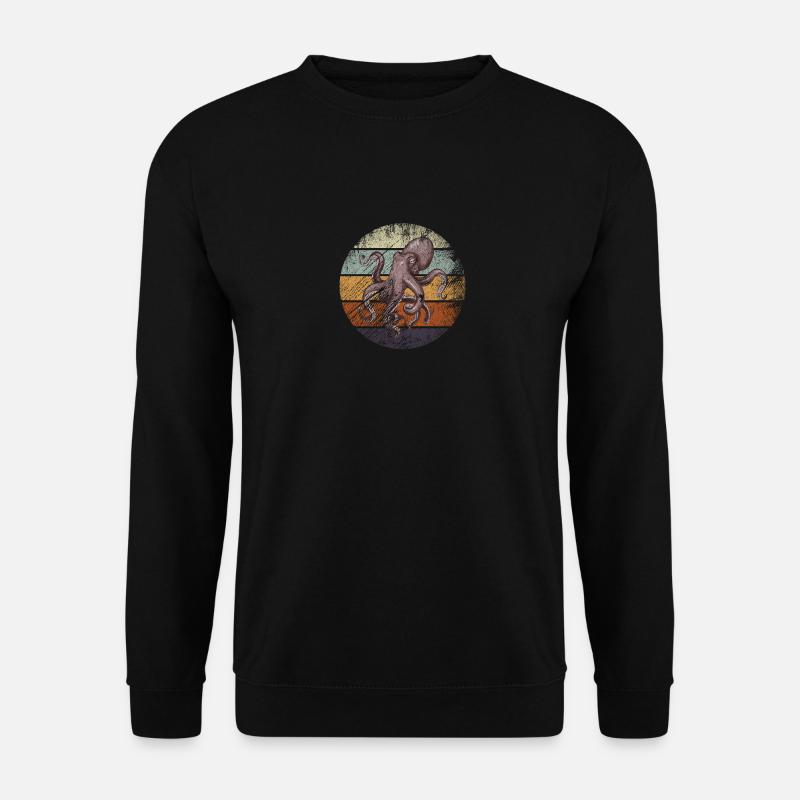 Retro octopuses - Unisex Sweatshirt - black
