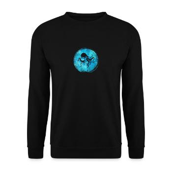 Oktopus - Unisex Pullover - Schwarz - Vorne - Alina (178cm) & Michal (187cm)