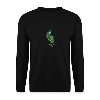 Amoureux des animaux paon - Sweat-shirt Unisexe - noir - Devant - Alina (178cm) & Michal (187cm)
