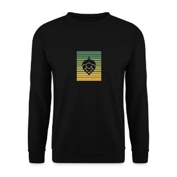 Retro beer hops - Unisex Sweatshirt - black - Front - Alina (178cm) & Michal (187cm)
