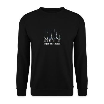 Golf golfer - Unisex Sweatshirt - black - Front - Alina (178cm) & Michal (187cm)