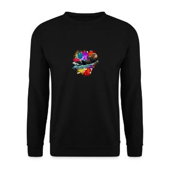 loutre - Sweat-shirt Unisexe - noir - Devant - Alina (178cm) & Michal (187cm)