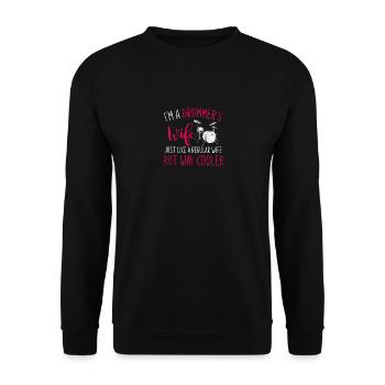 Drums woman - Unisex Sweatshirt - black - Front - Alina (178cm) & Michal (187cm)