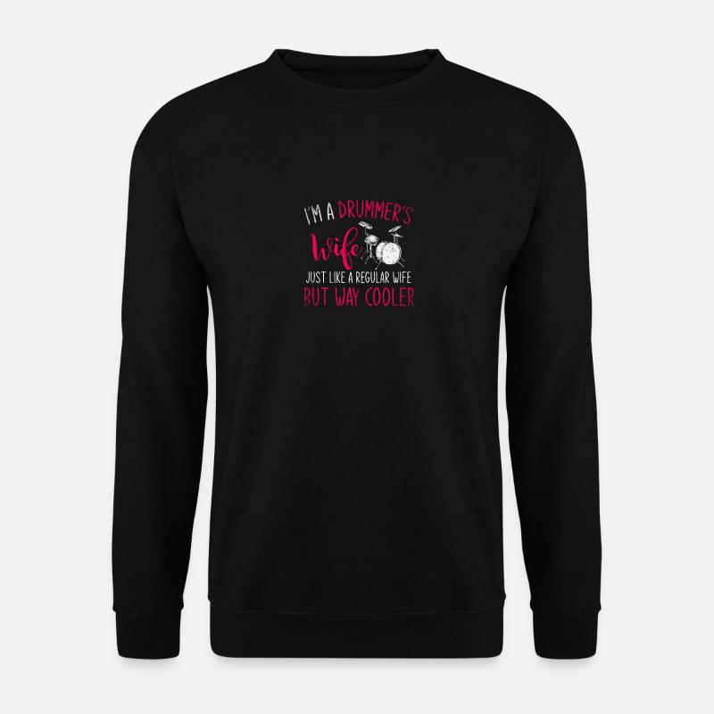 Schlagzeug Frau - Unisex Pullover - Schwarz