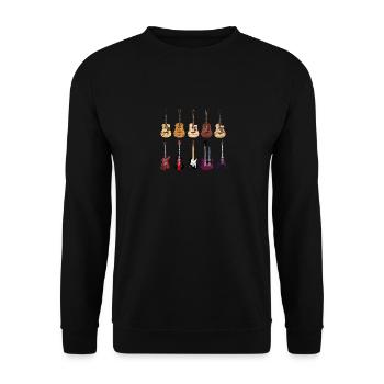 Guitar music guitar player - Unisex Sweatshirt - black - Front - Alina (178cm) & Michal (187cm)