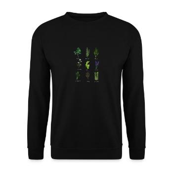 Plant nursery herbs - Unisex Sweatshirt - black - Front - Alina (178cm) & Michal (187cm)