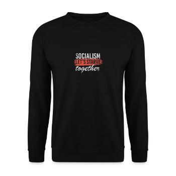 Anti socialist gift - Unisex Sweatshirt - black - Front - Alina (178cm) & Michal (187cm)