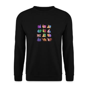 Snail gift - Unisex Sweatshirt - black - Front - Alina (178cm) & Michal (187cm)