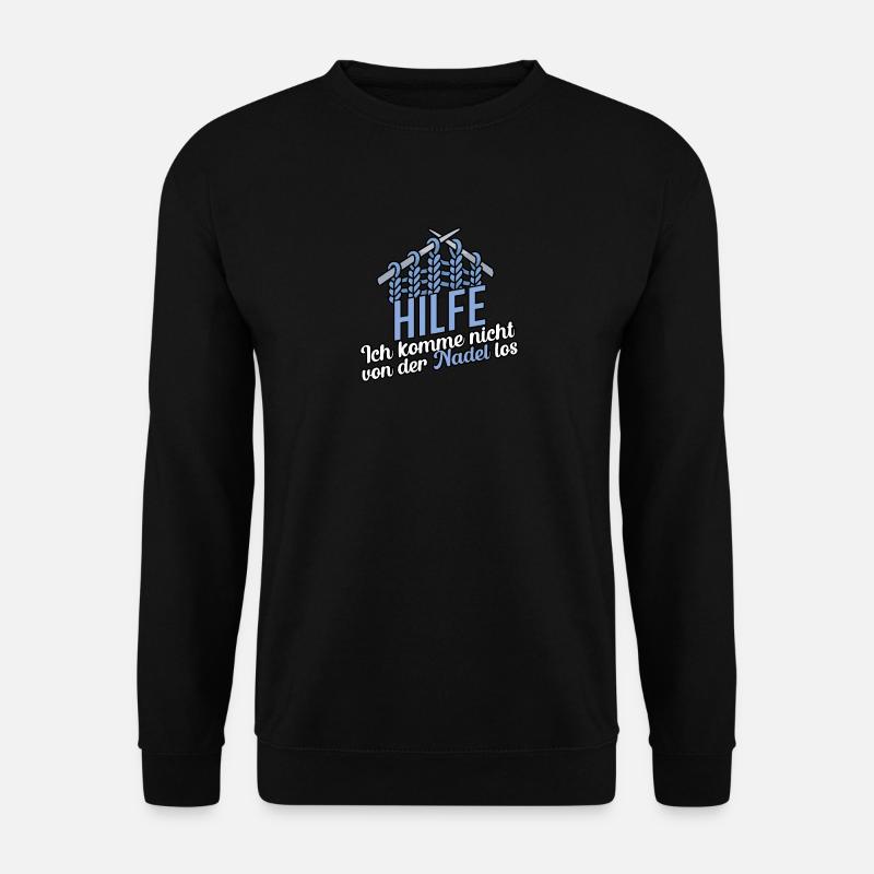 Hilfe ich komme nicht von der Nadel los - Unisex Pullover - Schwarz