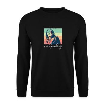 Kamala Harris I'm Speaking - Unisex Pullover - Schwarz - Vorne - Alina (178cm) & Michal (187cm)