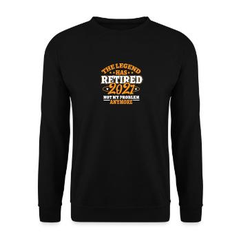 2021 Im Ruhestand Seit 2021 Party Ruhestand Design - Unisex Pullover - Schwarz - Vorne - Alina (178cm) & Michal (187cm)