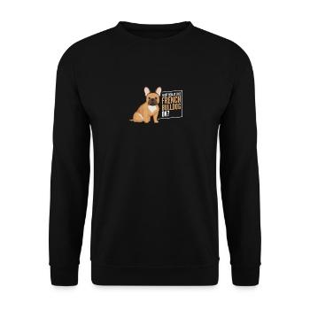 J’aime vraiment Français Bulldog ok? - Sweat-shirt Unisexe - noir - Devant - Alina (178cm) & Michal (187cm)