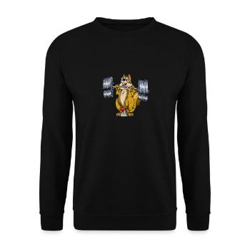 Squirrel bench press - Unisex Sweatshirt - black - Front - Alina (178cm) & Michal (187cm)