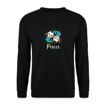 Wake Pray Slay Fische - Unisex Pullover - Schwarz - Vorne - Alina (178cm) & Michal (187cm)