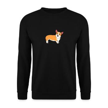 Pembroke Welsh Corgi Corgie Liebhaber Mama Papa - Unisex Pullover - Schwarz - Vorne - Alina (178cm) & Michal (187cm)
