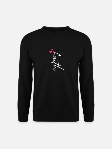 Glaube Rosa Schleife Christliches - Unisex Pullover - Schwarz
