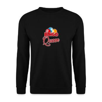Bingo-Königin - Unisex Pullover - Schwarz - Vorne - Alina (178cm) & Michal (187cm)